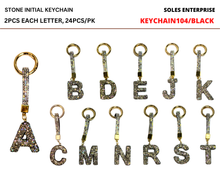 Load image into Gallery viewer, Rhinestone Initial Key Chain
