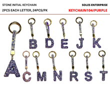 Load image into Gallery viewer, Rhinestone Initial Key Chain
