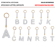 Load image into Gallery viewer, Rhinestone Initial Key Chain
