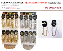 Load image into Gallery viewer, Cuban Chain Anklet Set
