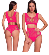 Load image into Gallery viewer, 2pc Set Fishnet Lingerie - FAB
