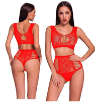 Load image into Gallery viewer, 2pc Set Fishnet Lingerie - FAB
