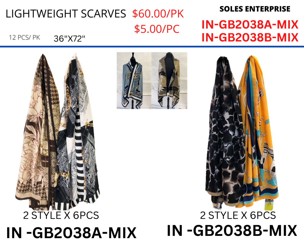 LIGHTWEIGHT SCARVES