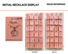 Load image into Gallery viewer, Cursive Initial Necklace Set with Display
