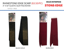 Load image into Gallery viewer, Rhinestone Edge Scarves
