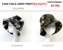 Load image into Gallery viewer, Fake Fur &amp; Army Print
