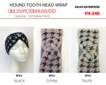 Load image into Gallery viewer, Hound Tooth Head Wrap

