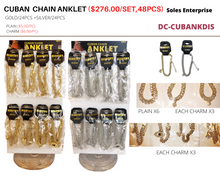 이미지를 갤러리 뷰어에 로드 , Cuban Chain Anklet Set
