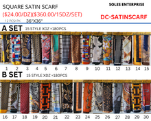 Load image into Gallery viewer, Printed Square Satin Scarf
