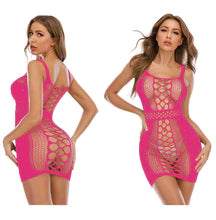 Load image into Gallery viewer, Fishnet Dress w/ Rhinestones - FAB
