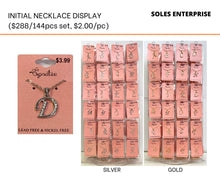 Load image into Gallery viewer, Cursive Initial Necklace Set with Display
