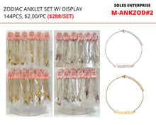 Load image into Gallery viewer, Plain Zodiac Anklet Set with Display
