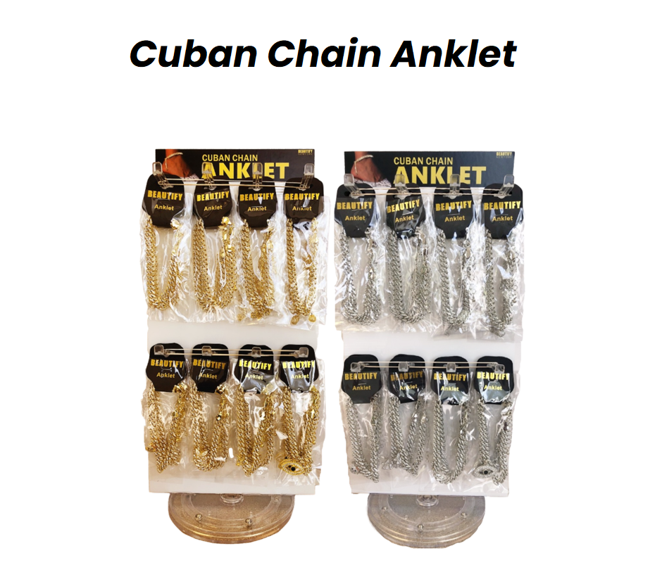 Cuban Chain Anklet Set