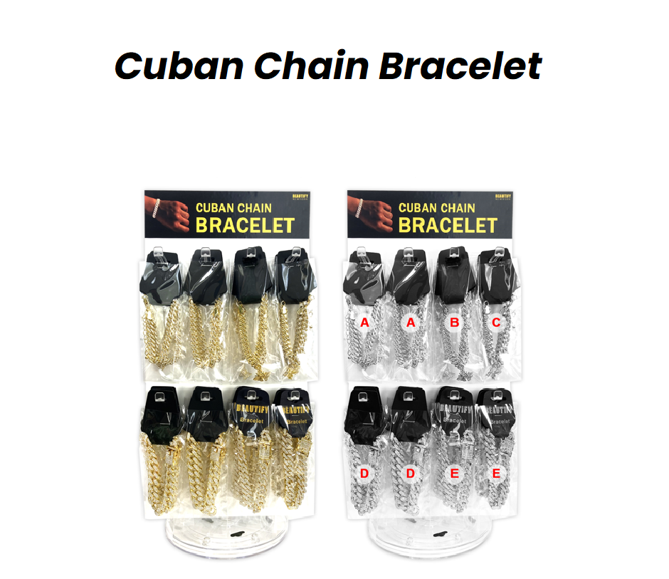 Cuban Chain Bracelet Set