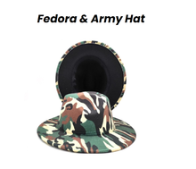 Load image into Gallery viewer, Fedora &amp; Army Hat
