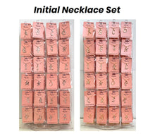 Load image into Gallery viewer, Cursive Initial Necklace Set with Display
