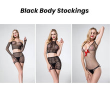 Load image into Gallery viewer, Black Body Stocking - FC
